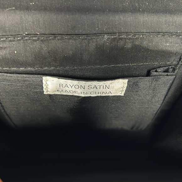 Unbranded black evening bag with colorful sequins. Long braided straps. - Picture 5 of 6